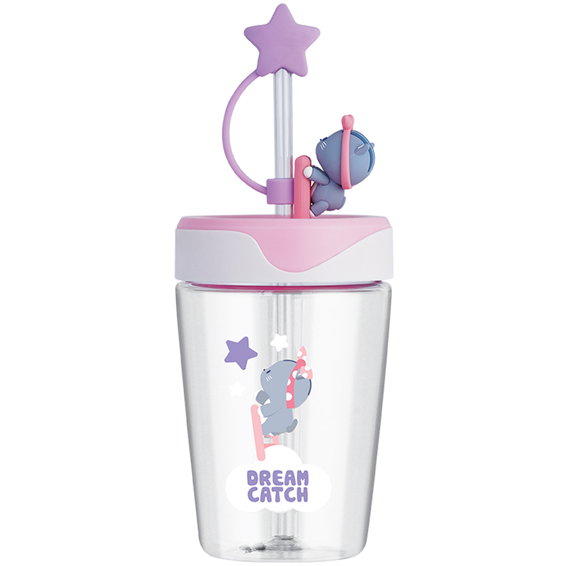 Ly nhựa LocknLock Dream Catcher ABF779 520ml có nắp đậy ống hút