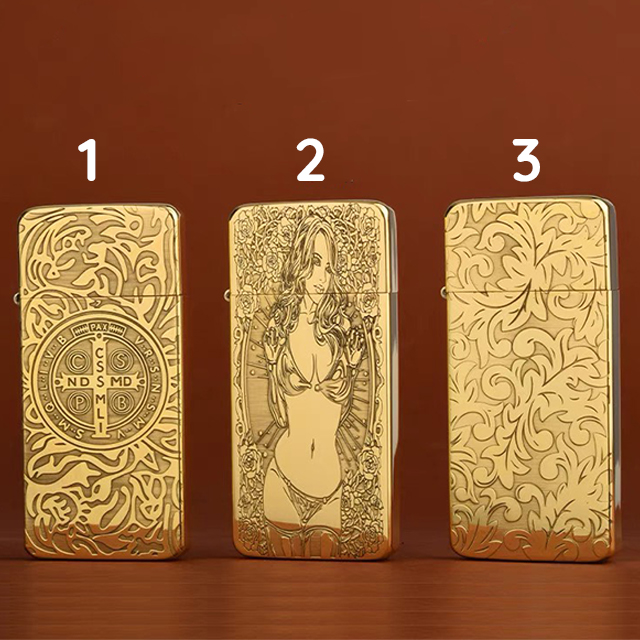 Vỏ Hột Quẹt Bật Lửa Hộp Quẹt Xăng Đá Siêu Mỏng Zorro Kuboy ZC5-11 Họa Tiết Hoa Văn Độc Đáo - Dùng Xăng Bấc Đá Cao Cấp ( giao mẫu ngẫu nhiên )