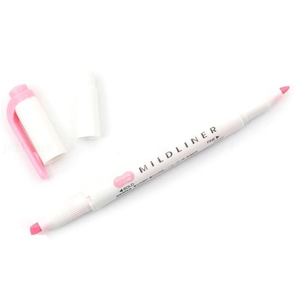 Viết Lông Dầu Dạ Quang Zebra Mildliner-MP Fine Bold Mild Pink