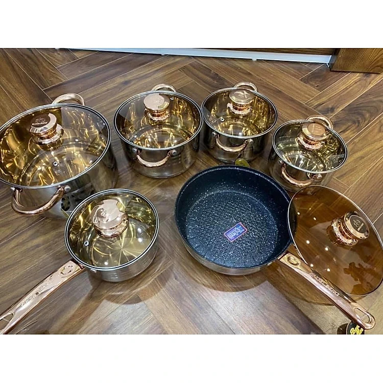 BỘ NỒI ĐỨC 6 MÓN 5 lớp LOẠI 1 - Hàng nhập khẩu