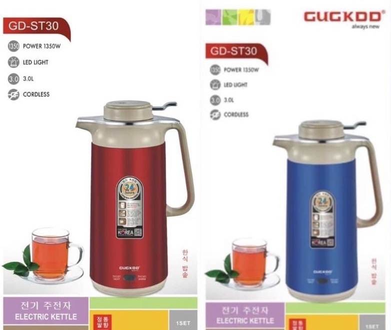 Bình Giữ Nhiệt 2 Trong 1 Kiêm Bình Siêu Tốc Điện GUGKDD GD-ST30 (3 lít) 1000W - Màu Ngẫu Nhiên - Hàng Chính Hãng