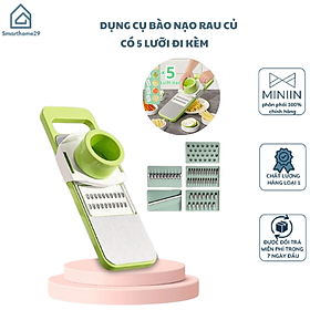 Bộ Nạo Rau Củ Quả 5 Lưỡi Dao Inox 304 Không Gỉ - Dụng Cụ Bào Rau Củ Đa Năng Cao Cấp Tiện Dụng - HÀNG CHÍNH HÃNG MINIIN