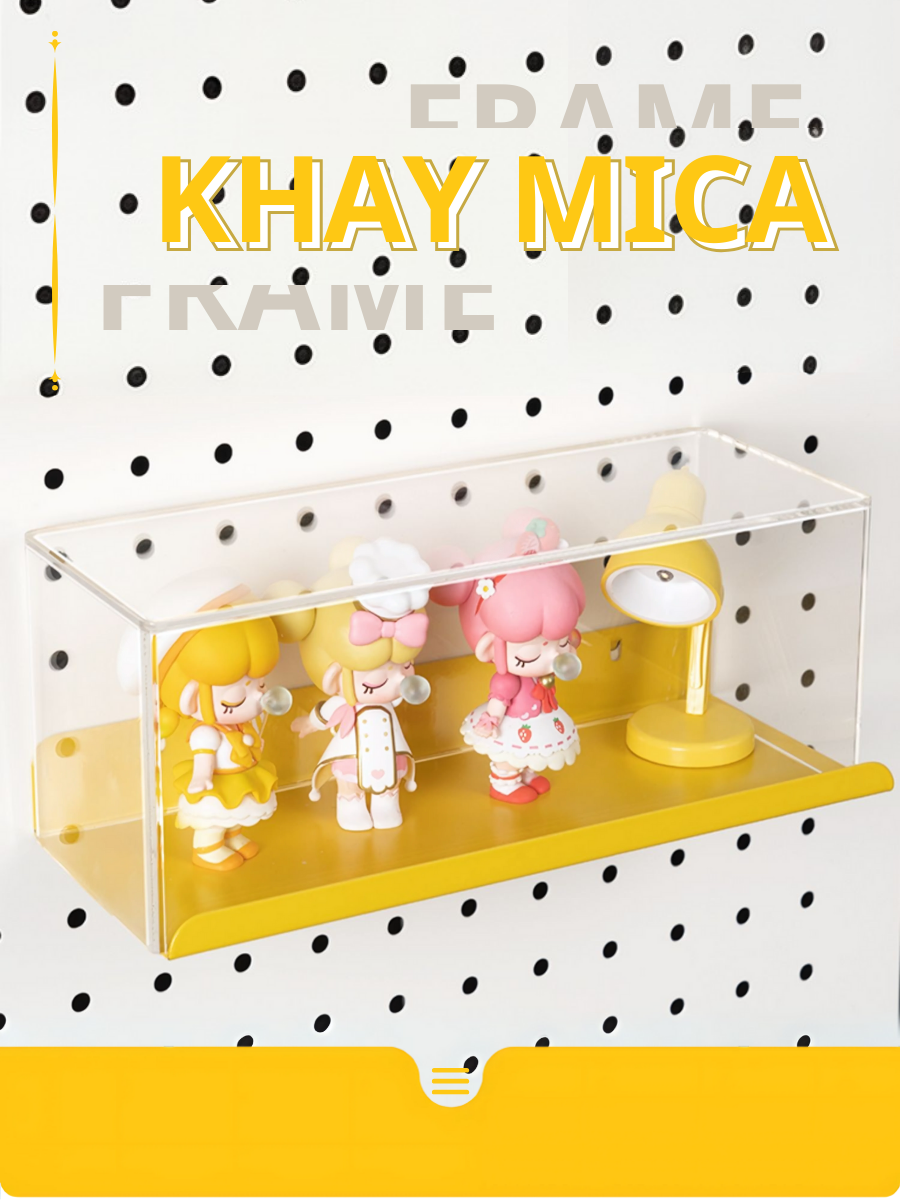 Khay đựng mica trong suốt, đặt mô hình, vật dụng, chống bụi