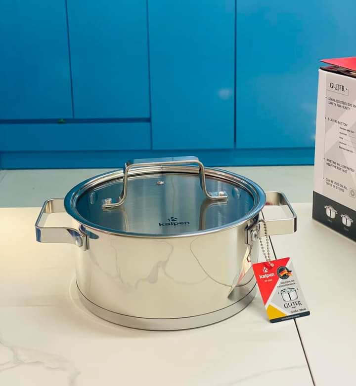 Bộ 3 nồi Inox 304 cao cấp 5 đáy Kalpen Gliter KP-3568 xuất Đức