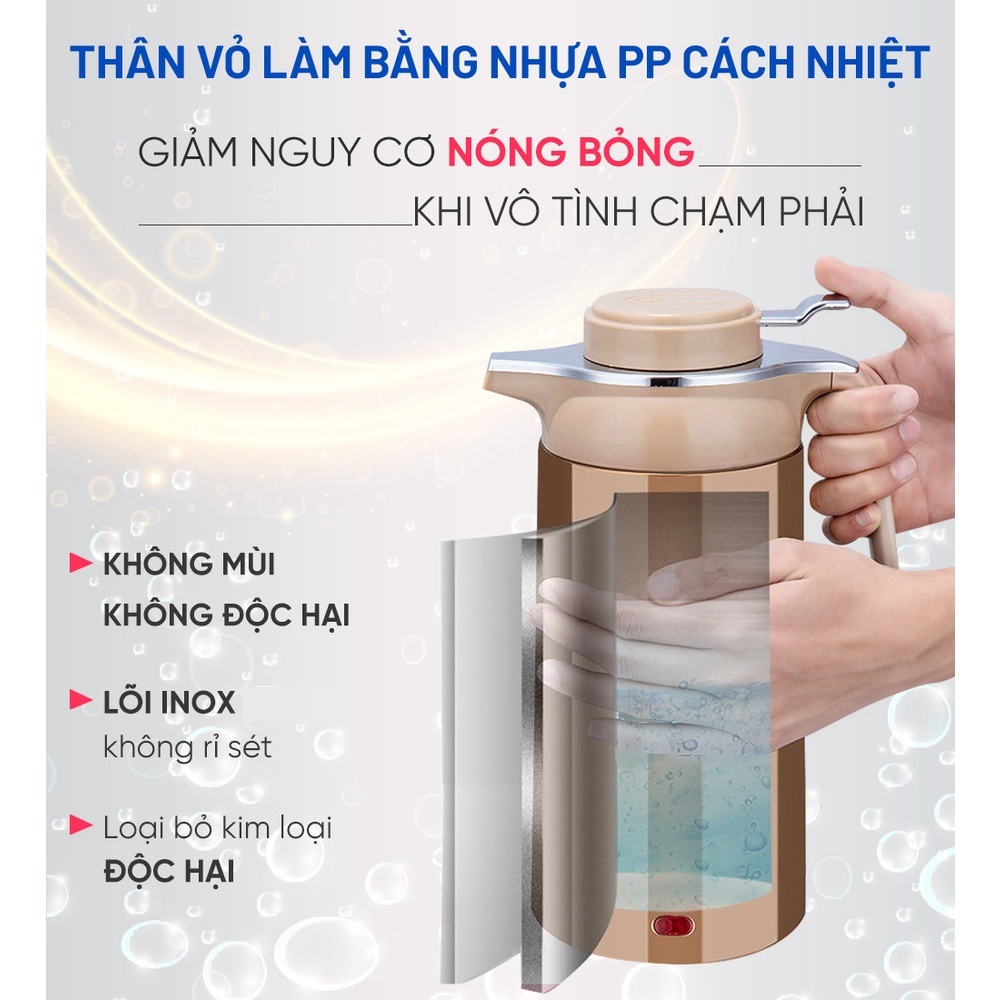 Bình Giữ Nhiệt 2 Trong 1 Kiêm Bình Siêu Tốc Điện GUGKDD GD-ST30 (3 lít) 1000W - Màu Ngẫu Nhiên - Hàng Chính Hãng
