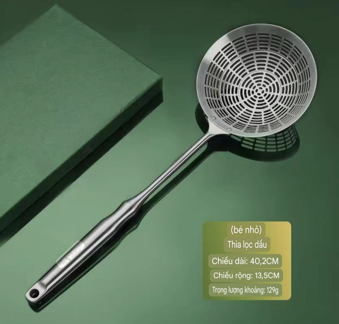 Chao Vợt Lưới Đột Dập Rổ Lọc Thức Ăn Đa Chức Năng Cho Nhà Bếp Vá Sạn Vợt INOX SUS304 Cao Cấp