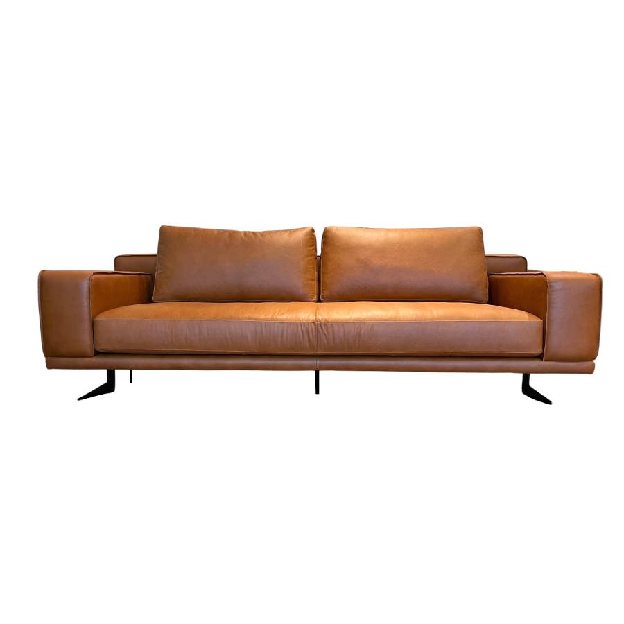 Sofa băng SQUAR phòng khách Tundo bọc da cao cấp