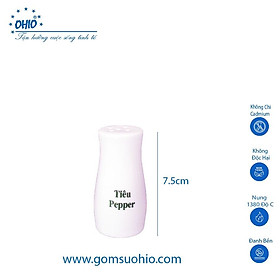 Lọ Gắt Tiêu Sứ Trắng OHIO