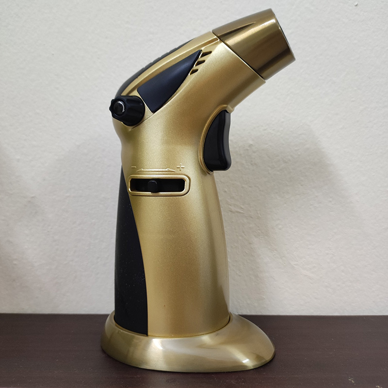 Vỏ Hột Quẹt Bật Lửa Gas Khò 2 Tia Cực Mạnh Honiban Size Đại Để Bàn Có Nút Khóa Gas