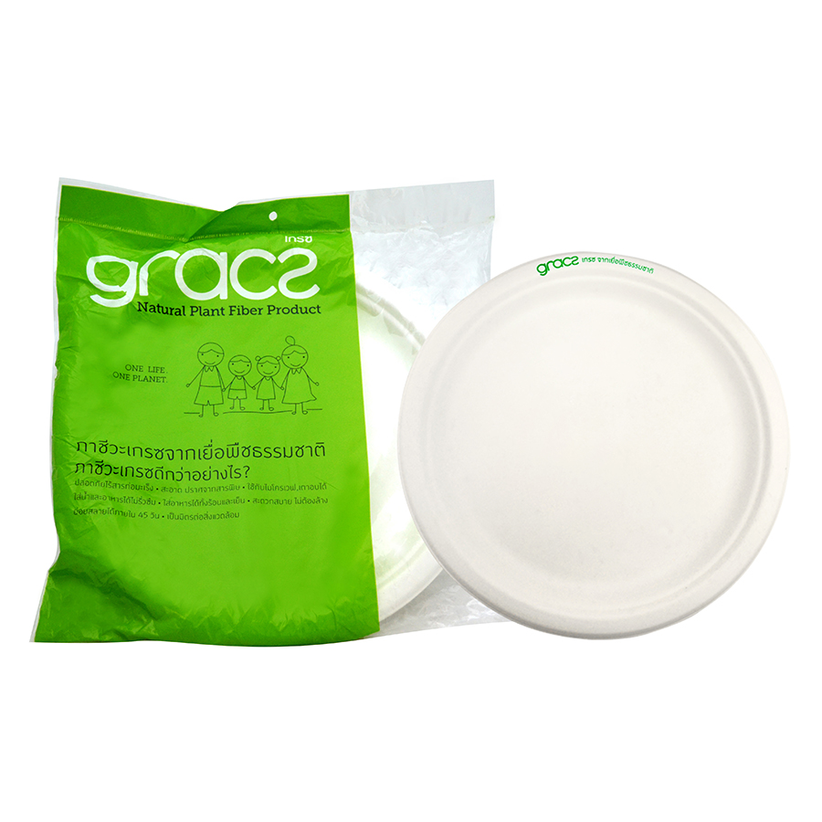 Combo Party 03 (1 gói Ly 260ml; 1 gói Dĩa 10 in; 1 gói Tô 500ml) - Bao Bì Gracz Từ Bã Mía