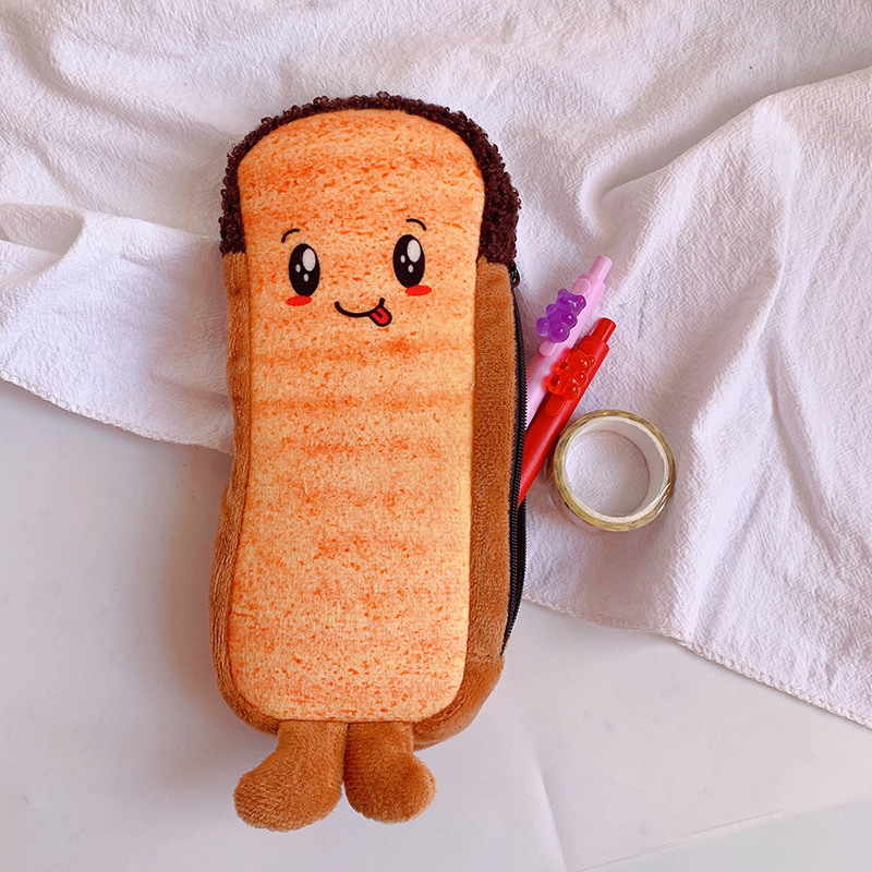 Túi Đựng Bút Hình Bánh Mì Nhồi Bông Sáng Tạo Vui Nhộn Sức Chứa Lớn - Hàng Chính Hãng