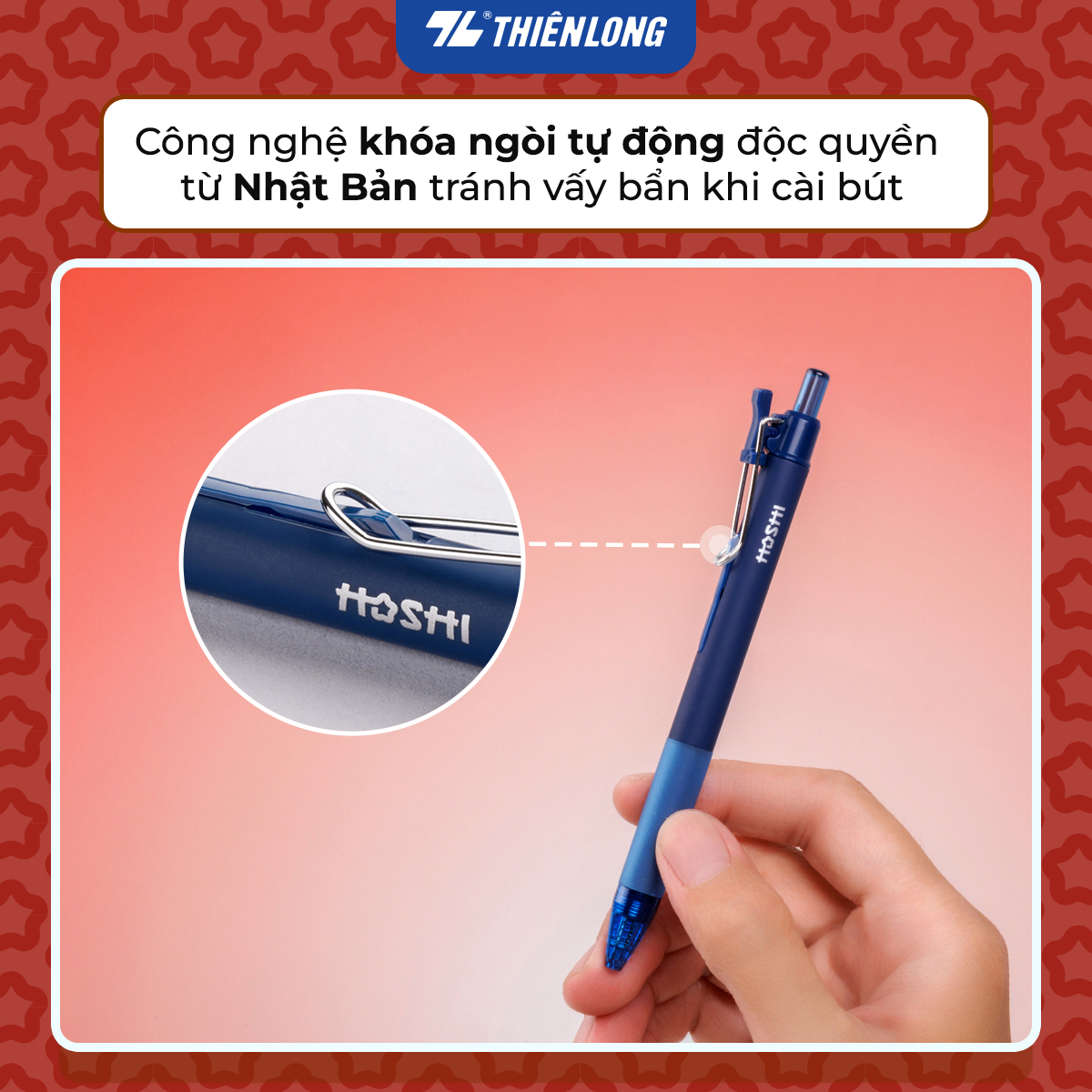 Combo 5/10/20 Bút gel Hoshi Thiên Long GEL-047/HS - Công nghệ Nhật Bản