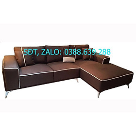Ghế Sô Pha Bọc Vải Bố Kiểu Dáng Hiện Đại_Màu Nâu Phối Viền_Size 2700 x 1600
