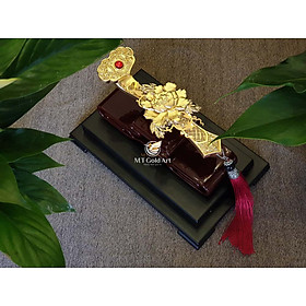 Trượng Như Ý dát vàng (17x20x24cm) MT Gold Art- Hàng chính hãng, trang trí nhà cửa, phòng làm việc, quà tặng sếp, đối tác, khách hàng, tân gia, khai trương