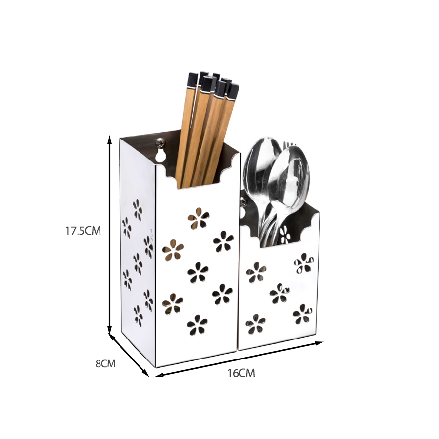 Kệ muỗng đũa treo + bắt vít inox 304 TOVASHU MC3