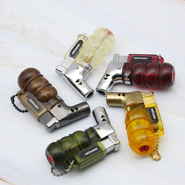 Vỏ Hột Quẹt Bật Lửa Khò Gas 1 Tia Kiêm Móc Khóa Tiện Lợi Hongbo HB853 Thiết Kế Đẹp Độc Lạ - Giao Màu Ngẫu Nhiên