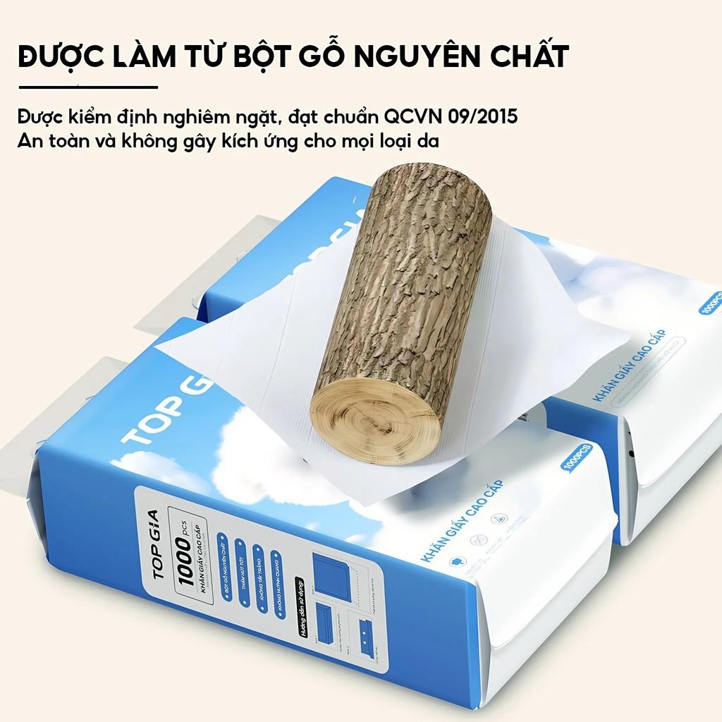 Thùng 10 bịch giấy treo đa năng 4 lớp 1000 tờ GiaGia, Top Gia, Khăn rút vệ sinh treo tường