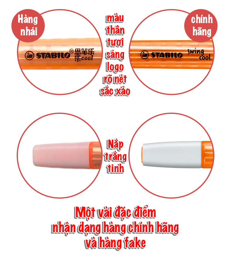 Set bút Dạ quang STABILO swing cool 275 - vàng+hồng (HL275-C2C)