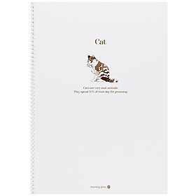 Sổ Lò Xo Vintage Animal - Kẻ Ngang - Morning Glory 10230-89768 - Cat