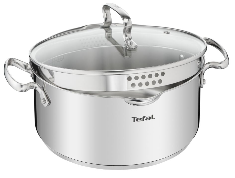 Nồi/ quánh Inox đáy từ Tefal Duetto Plus cao cấp (18cm/20cm/22cm/24cm/28cm) - Hàng chính hãng