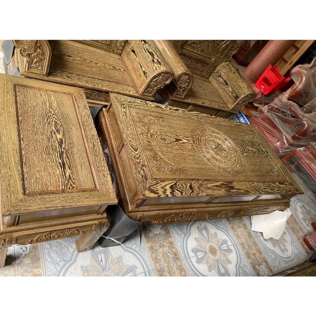 Bản ghế phòng khách bộ khổng tử mun đuôi công