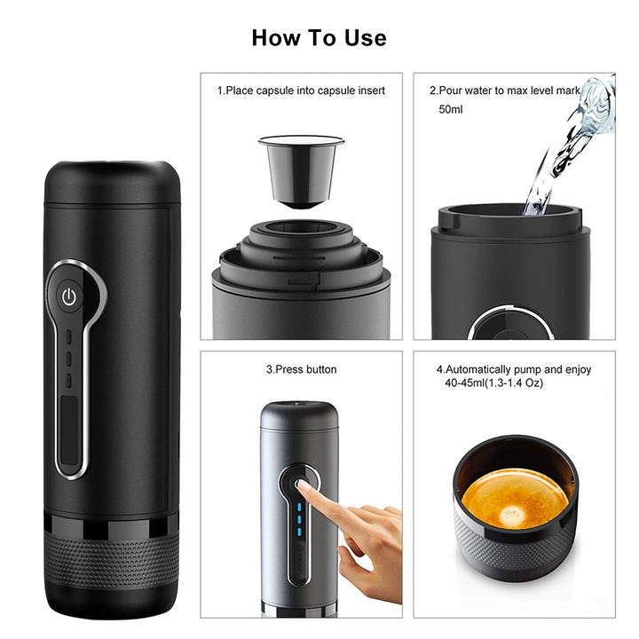 Máy pha cà phê viên nén dùng pin cầm tay Biolomix GC-CP010