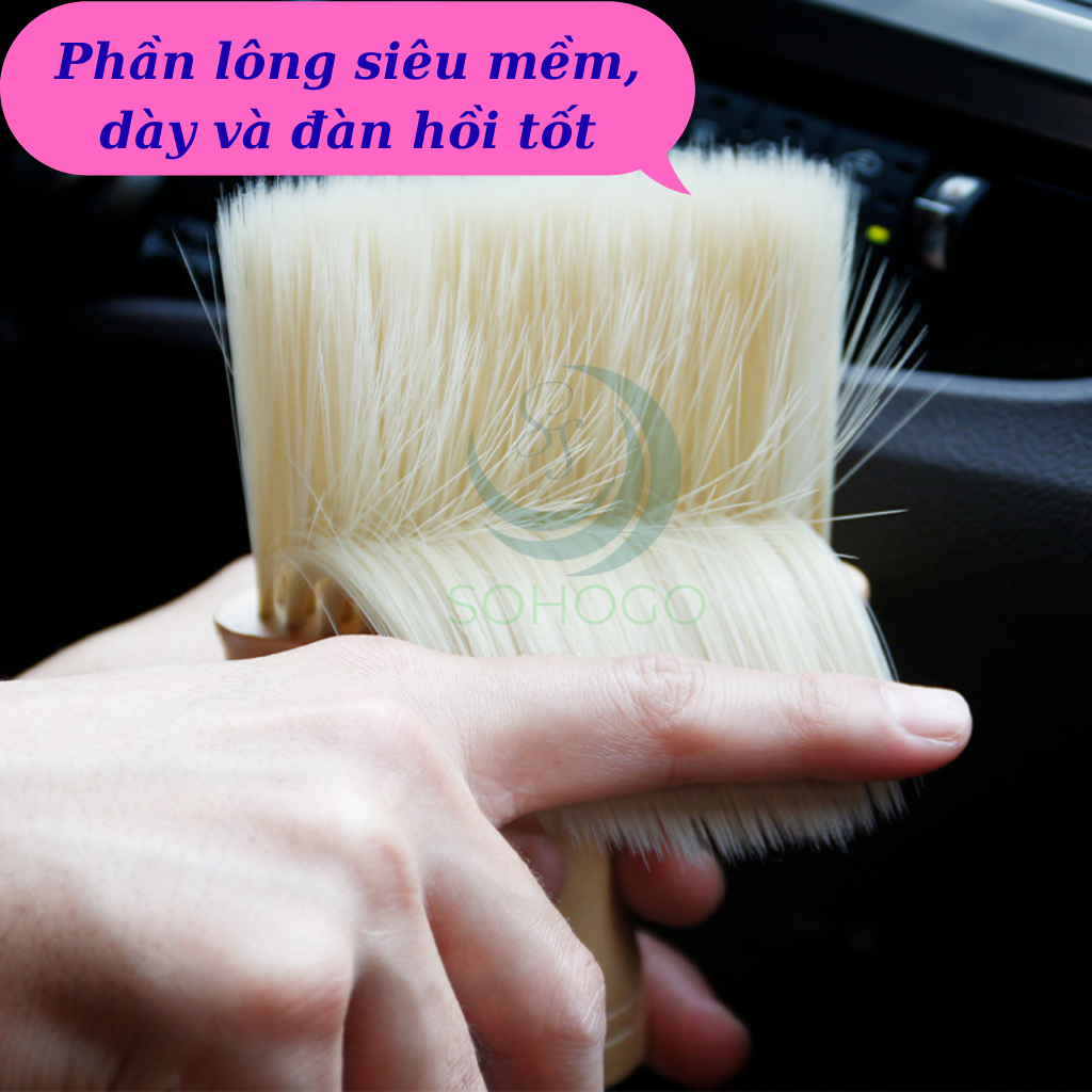 Cọ Gỗ Đa Năng Siêu Mềm -Bàn Chải Vệ Sinh Đa Dụng Cán Gỗ -Cây Cọ Vệ Sinh Góc Khuất & Khe Hẹp -Cọ Phủ Bụi Siêu Mịn Cán Gỗ
