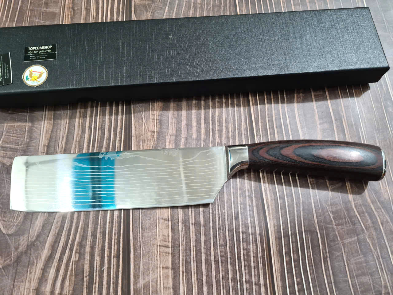 DAO - DAO BẾP NHẬT BẢN USUBA THÉP DAMASCUS MÃ A5 DT125 nt topcoomshop vn