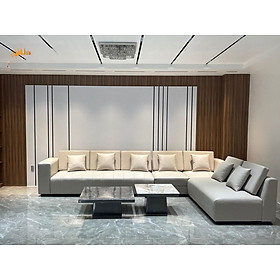 Sofa băng da bò Italy Juno sofa màu vàng SFLCT12 2m4 x 1m6 hàng cao cấp chuẩn da bò nhập khẩu Ý