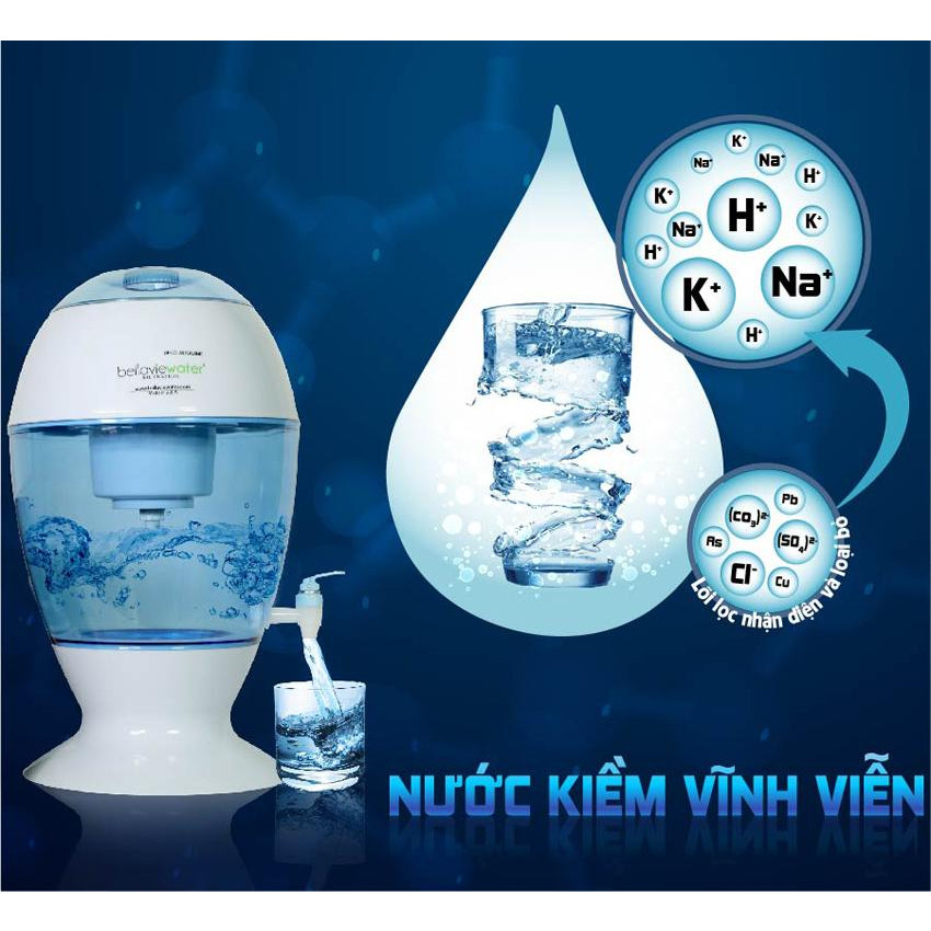 Combo Máy lọc nước gia đình tạo ion kiềm + 01 Lõi lọc thay thế - Hàng nhập khẩu Mỹ