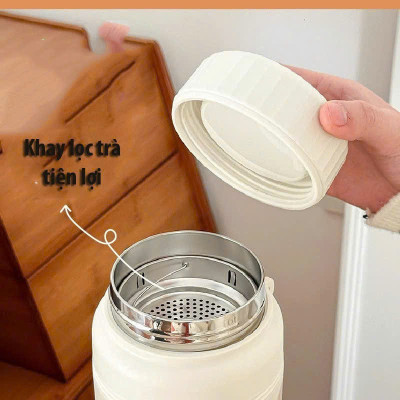 Bình Giữ Nhiệt Gấu Nâu Fashion Cup 1000ml Nắp Vặn - Giữ Nhiệt Lâu - HÀNG CHÍNH HÃNG MINIIN