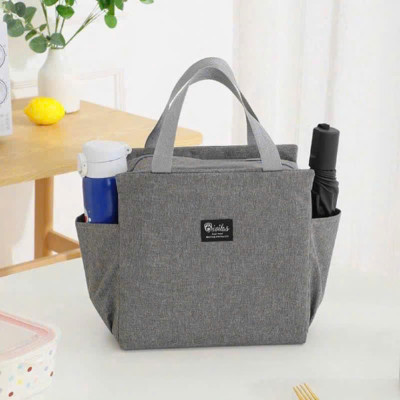 Túi Giữ Nhiệt Đựng Hộp Cơm Trưa Văn Phòng, Túi Đựng Hộp Cơm Thực Phẩm Đa Năng Có Ngăn Chứa Chai Nước 2 Bên - HÀNG CHÍNH HÃNG MINIIN