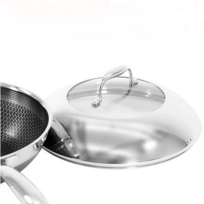 [Hàng chính hãng] Chảo xào/ đa năng sâu lòng inox iMat Hybrid Blackcube 28cm, Phủ chống dính Ceramic đen