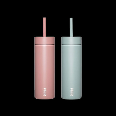 MiiR - Bình giữ nhiệt Sipper Straw - Màu Xanh Sương Mai/ Hồng Gỗ  - 473ml