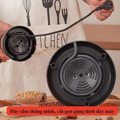 Máy Xay Hạt Khô Tiêu Chuẩn Châu Âu Máy Xay Ngũ Cốc Mini Công Suất 300w Lưỡi Dao 6 Cánh Thân Máy Bằng Thép Không Gỉ - Hàng Loại 1 - FOOD - Chính Hãng DoDoDios