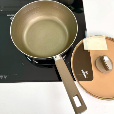Chảo Inox 316 liền khối 7 lớp phủ chống dính Nano Titanium Shield Kalpen size 20cm,24cm,26cm,28cm đáy từ - Hàng chính hãng