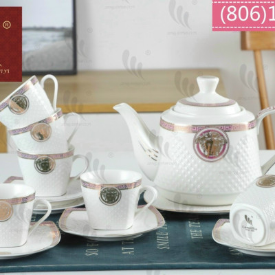 BỘ ẤM CHÉN PHA TRÀ KÈM 7 ĐĨA LÓT TÁCH ( GIAO NGẪU NHIÊN )