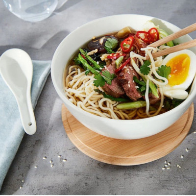 Sét bát ăn Mỳ Phở ERNESTO, nắp tre, 4 món Hàng chính hãng