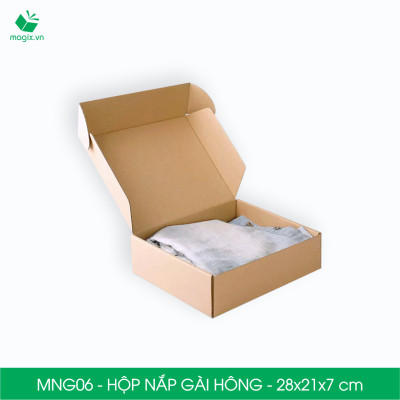 MNG06 - 28x21x7cm - Combo 60 hộp nắp gài hông - Thùng carton đóng hàng 