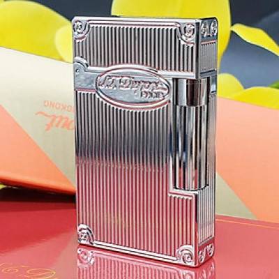 Vỏ Hột Quẹt Bật Lửa Upon Gas Đá D145T Họa Tiết Kẻ Dọc In Logo Đẹp Độc Lạ - Dùng Gas Đá Cao Cấp