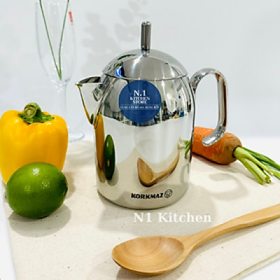 Bình ấm cà phê inox cao cấp Korkmaz Perla 0.85 lít - A283 - Hàng Chính Hãng