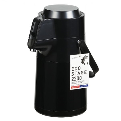 Combo phích giữ nhiệt Pearl Metal Air Pot + cốc uống nước có nắp Inomata 360ml - nội địa Nhật Bản