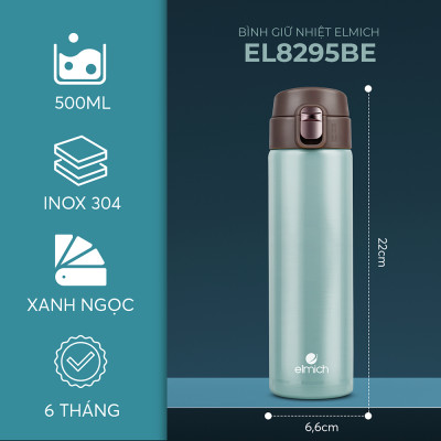 Bình giữ nhiệt nắp bật Elmich EL8295 500ml 