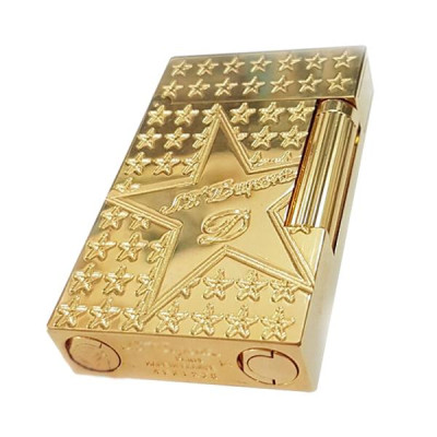 Vỏ Hột Quẹt Bật Lửa Gas Upon Màu Vàng Hình Ngôi Sao D85 Dòng 2 Line Tiếng Kêu Hay Cầm Chắc Tay - Dùng Gas Đá