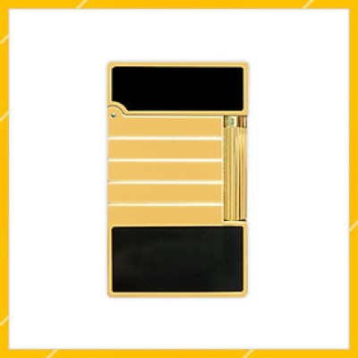 Vỏ Hột Quẹt Bật Lửa Upon D321V Họa Tiết Sơn Mài Đen Kẻ Ngang Đẹp Độc Lạ - Dùng Gas Đá Cao Cấp