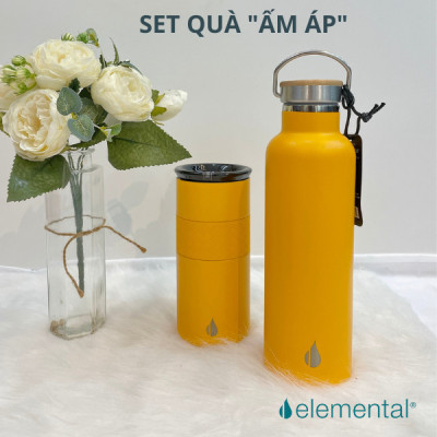 [Quà tặng cao cấp-Thương hiệu Mỹ] Bình giữ nhiệt Elemental cao cấp, set quà Ấm Áp, quà tặng ý nghĩa tặng người thân