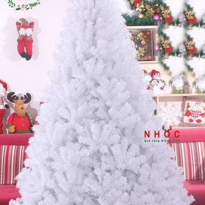 Cây thông noel màu trắng cao 180cm - Tán dày và đẹp, cây thông chắc chắn và dể tháo lắp