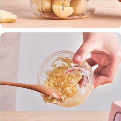 Máy xay tỏi, xay thức ăn mini bằng pin qua cổng usb