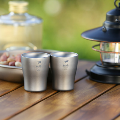 Bộ cốc uống rượu Titanium Wine Cup 10ml KEITH Ti9304 10ml (Bộ 2 chiếc)
