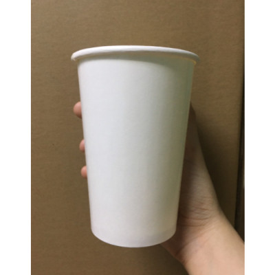 Set 50 Cốc giấy, Ly giấy màu trắng 7oz 8oz 16oz tương đương 210ml 280ml 500ml - Hàng chính hãng